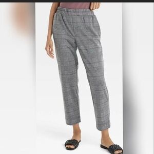 Gray Plaid Women's Pants